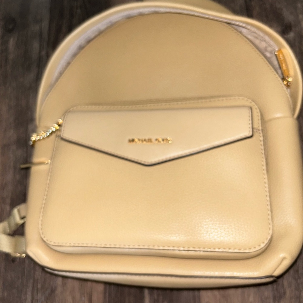 Michael Kors Jet Set Medium Leather Backpack with Chain